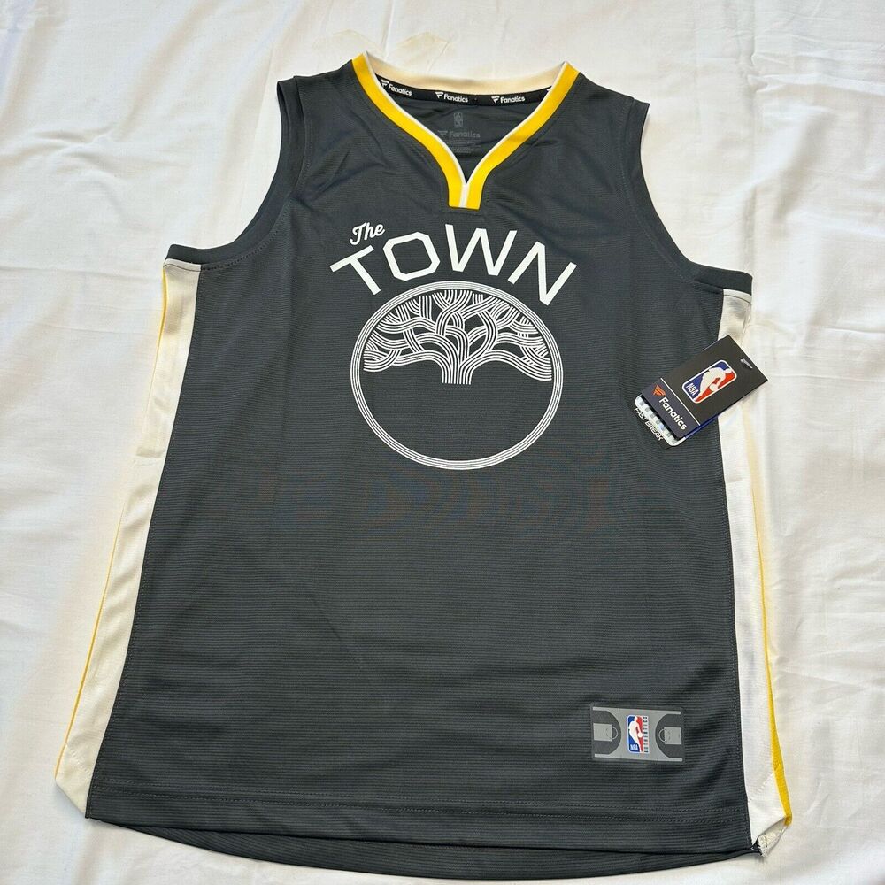 Golden State Warriors The Town jersey Youth  large  NEW with tags Gray NBA